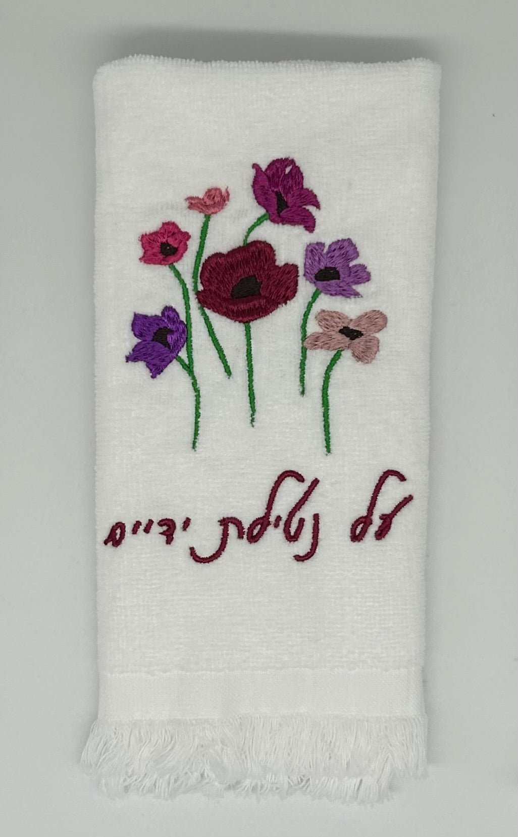 Hand Towels - Fuchsia Wildflowers