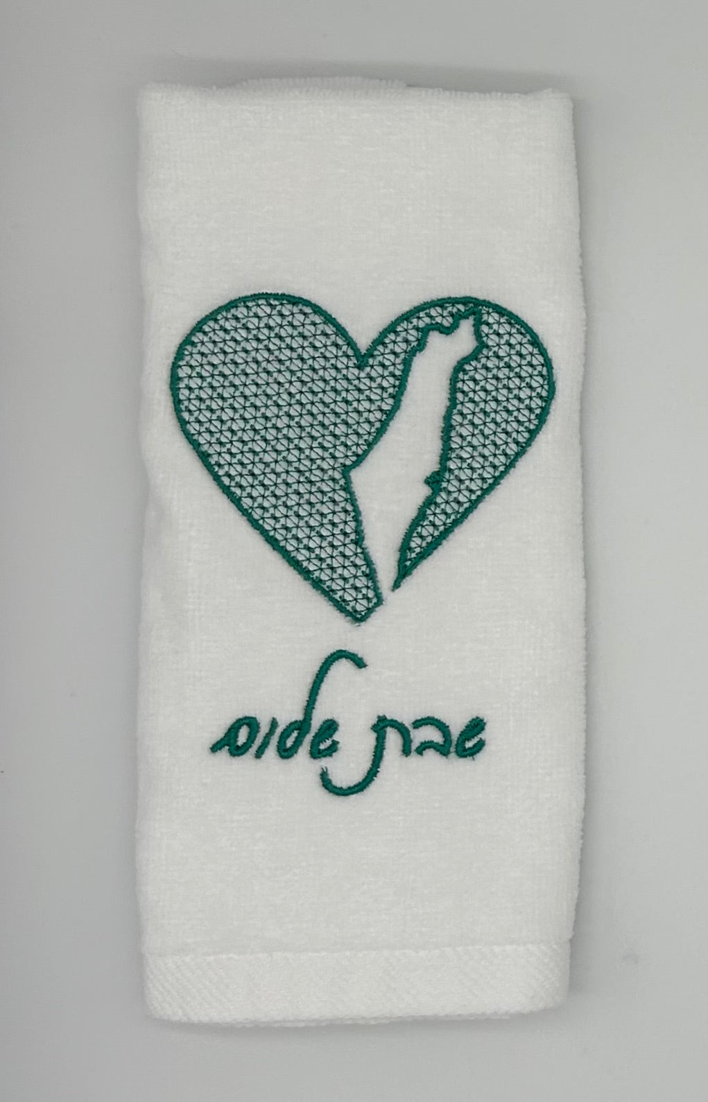 Hand Towels - Embossed Israeli Map