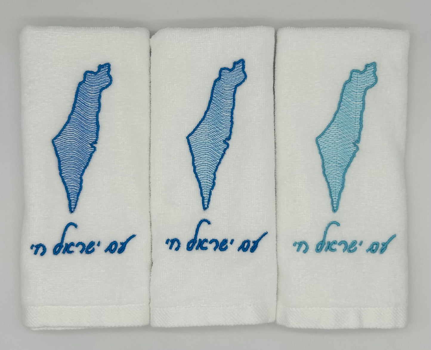 Hand Towels - Wave Filled Israeli Map