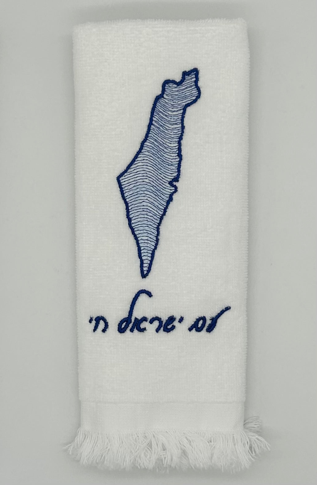 Hand Towels - Wave Filled Israeli Map