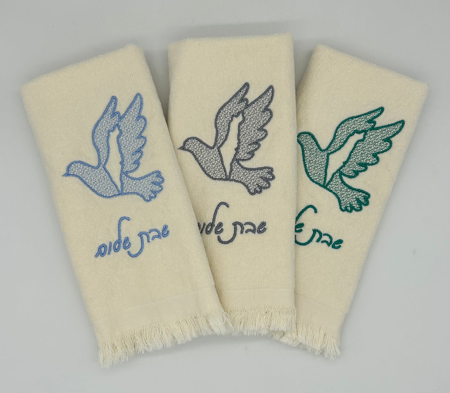 Hand Towels - Embossed Israeli Map