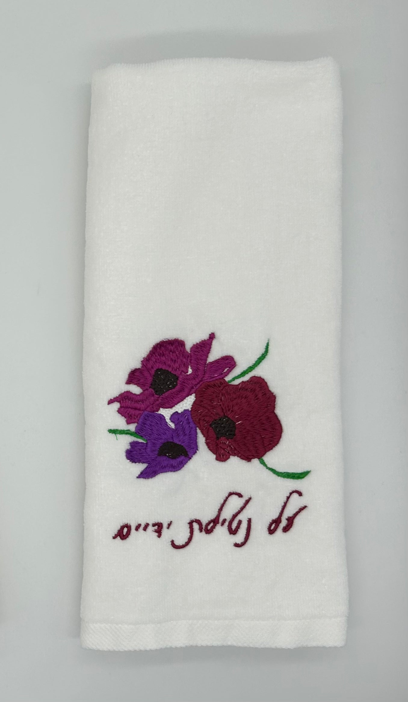 Hand Towels - Fuchsia Wildflowers