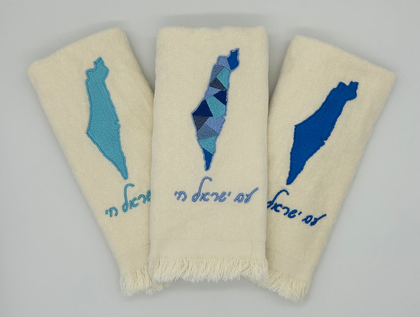 Hand Towels - Israeli Map, Sections and Solids