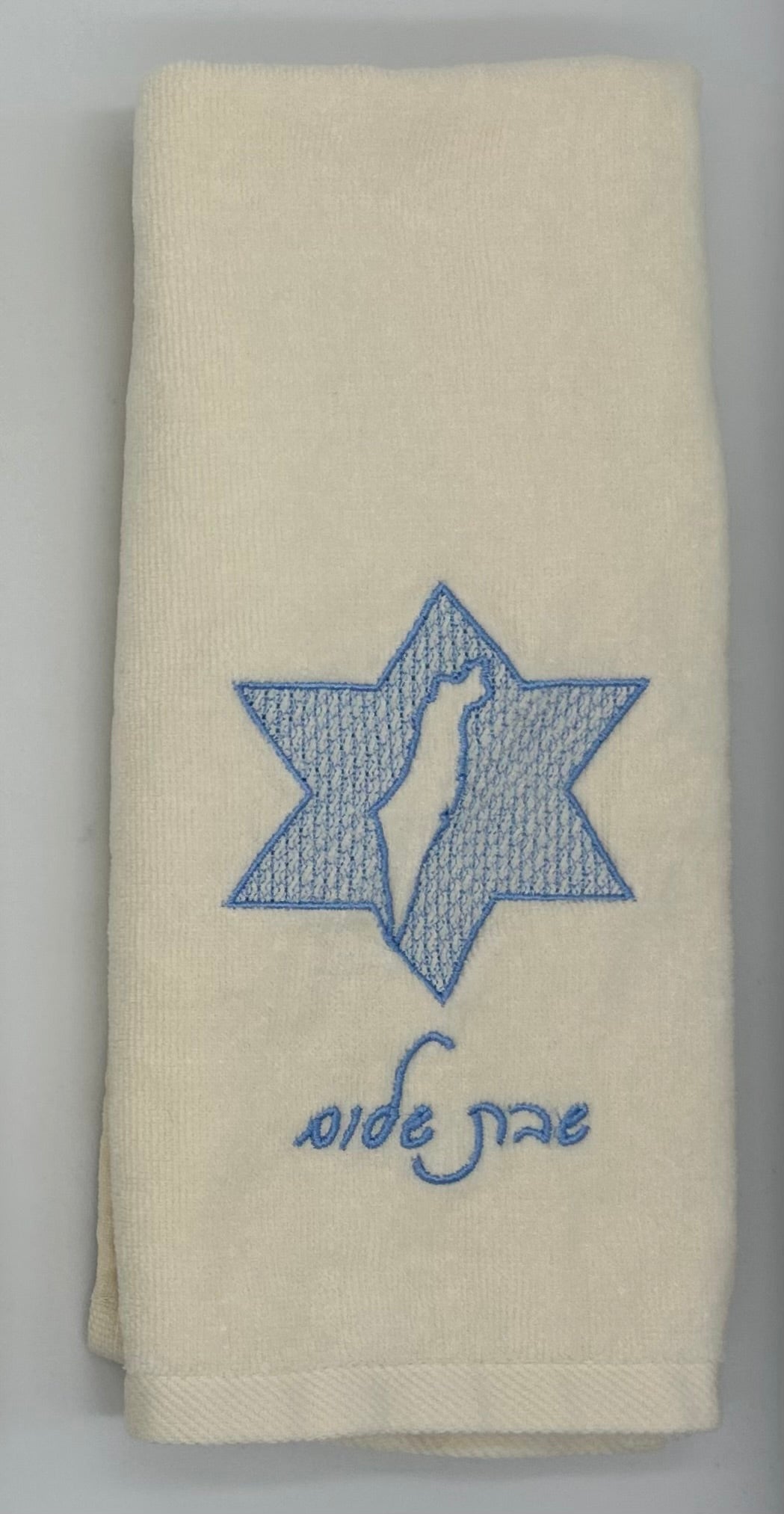 Hand Towels - Embossed Israeli Map