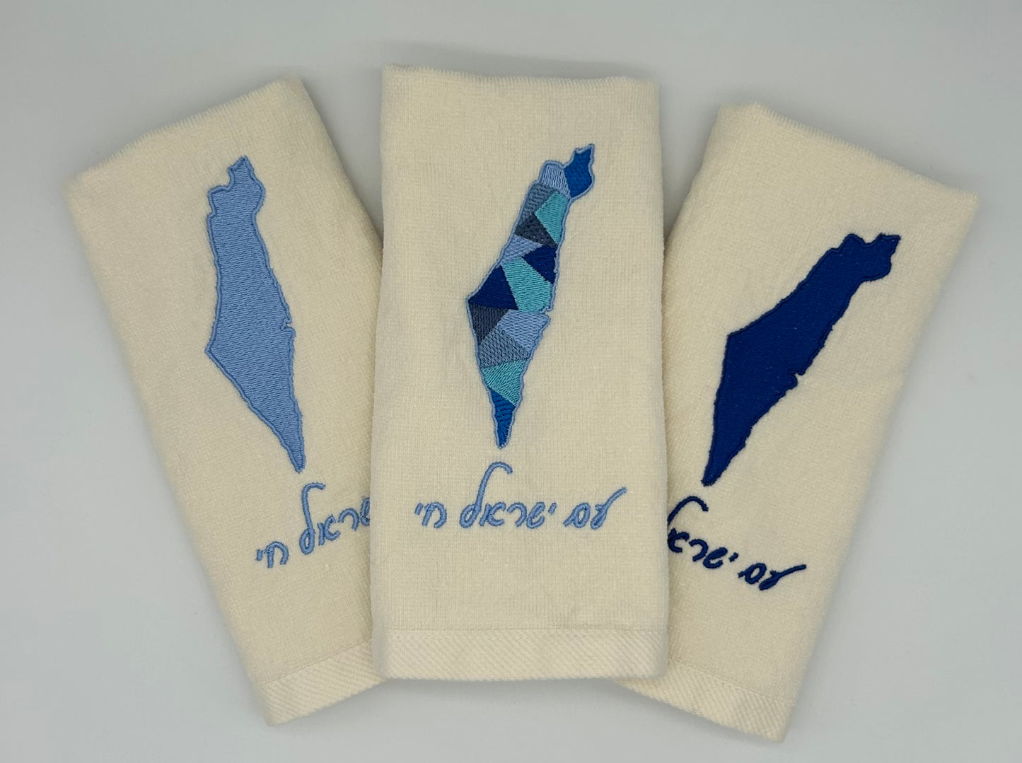 Hand Towels - Israeli Map, Sections and Solids