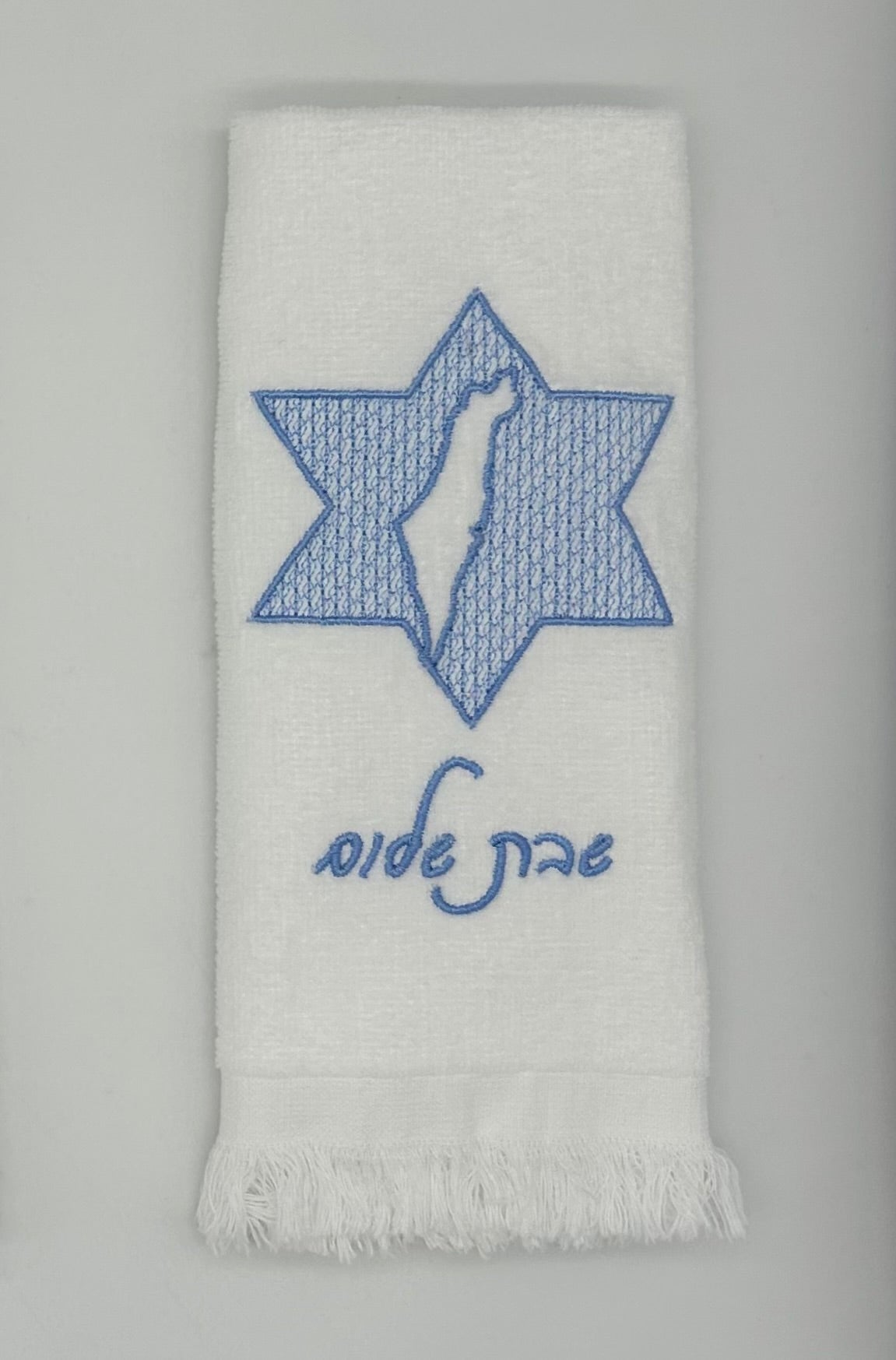 Hand Towels - Embossed Israeli Map