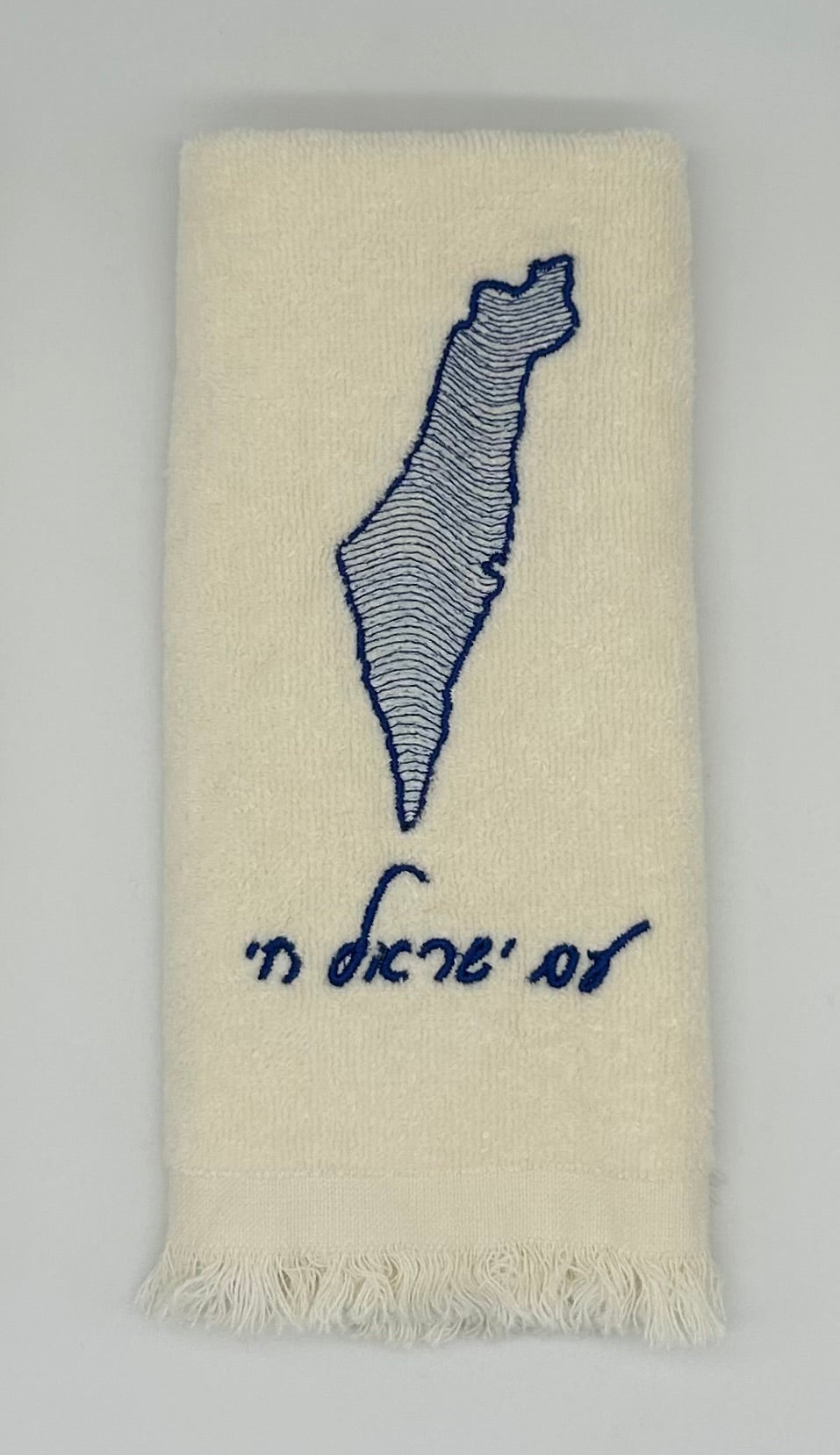 Hand Towels - Wave Filled Israeli Map