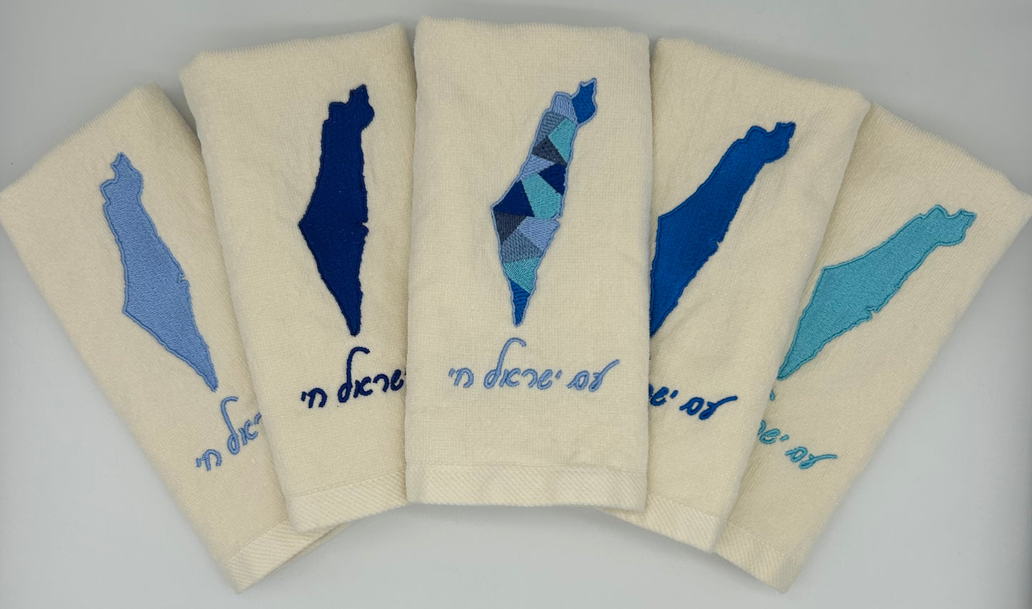 Hand Towels - Israeli Map, Sections and Solids