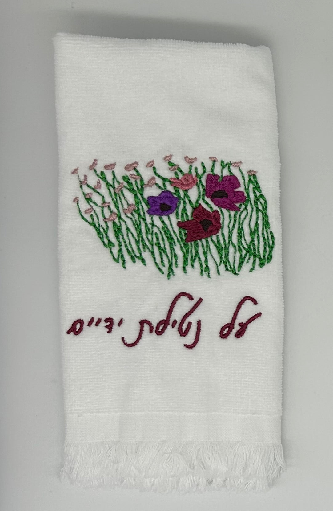 Hand Towels - Fuchsia Wildflowers
