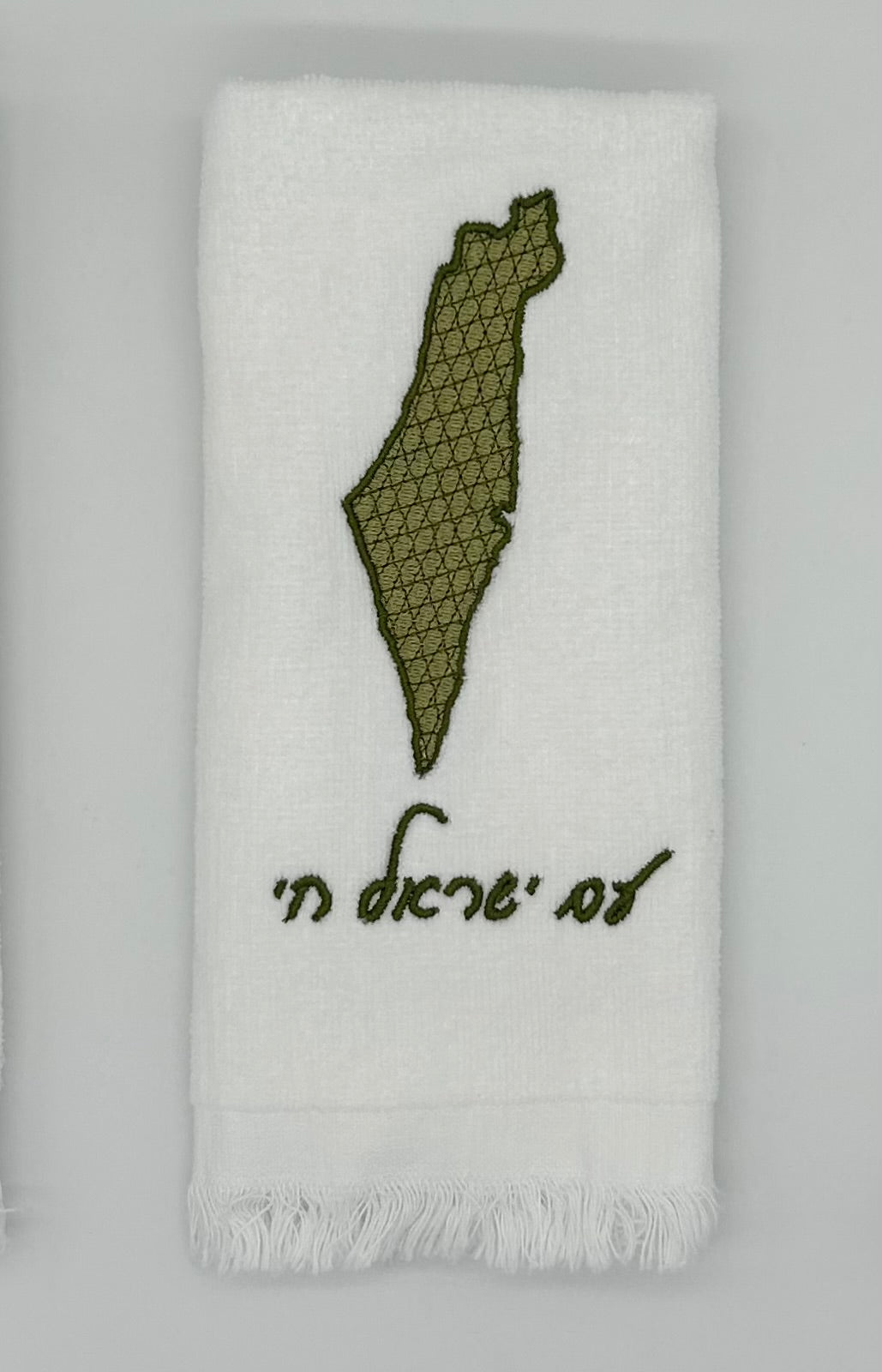 Hand Towels - Magen David Motif Filled Israeli Map