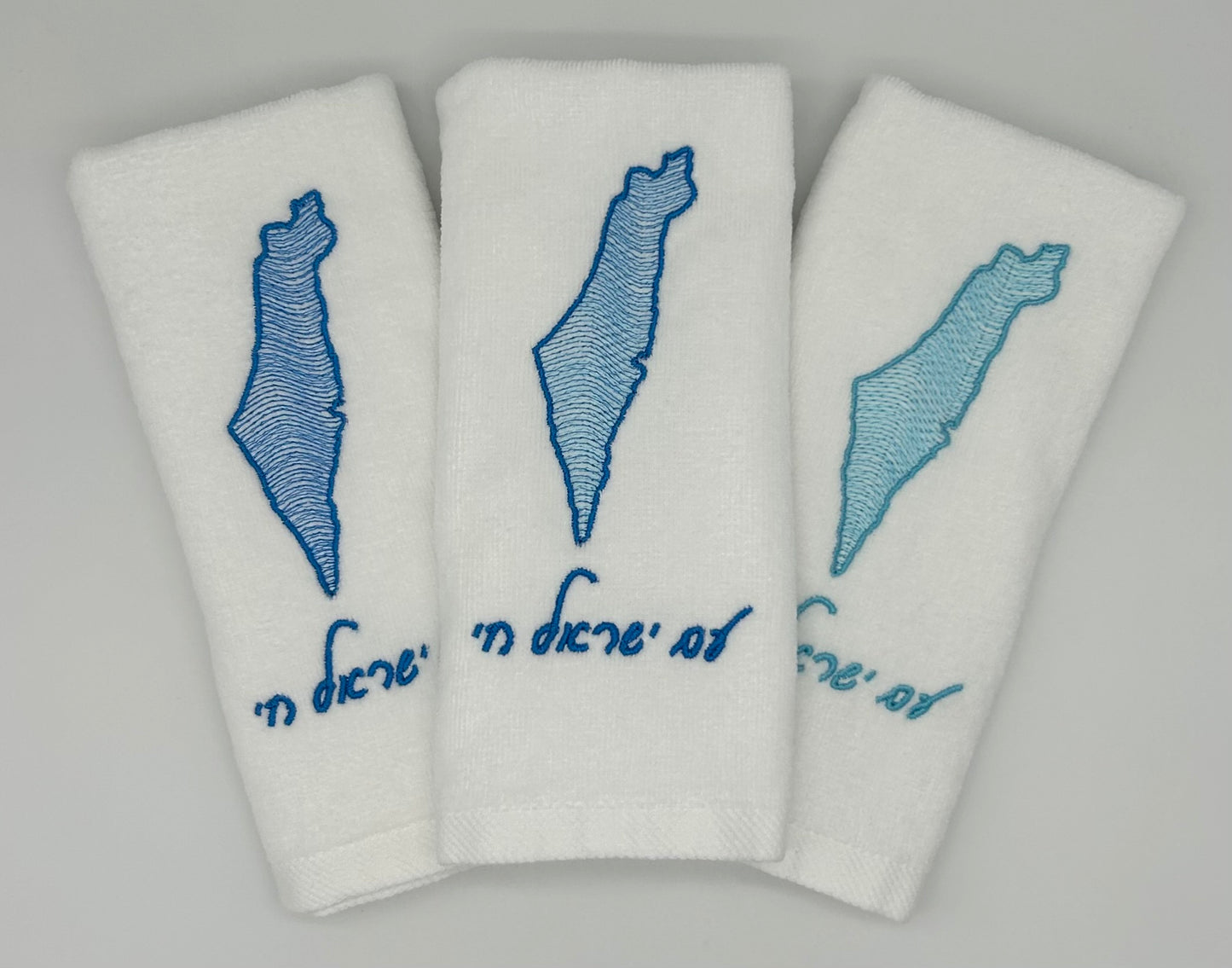 Hand Towels - Wave Filled Israeli Map