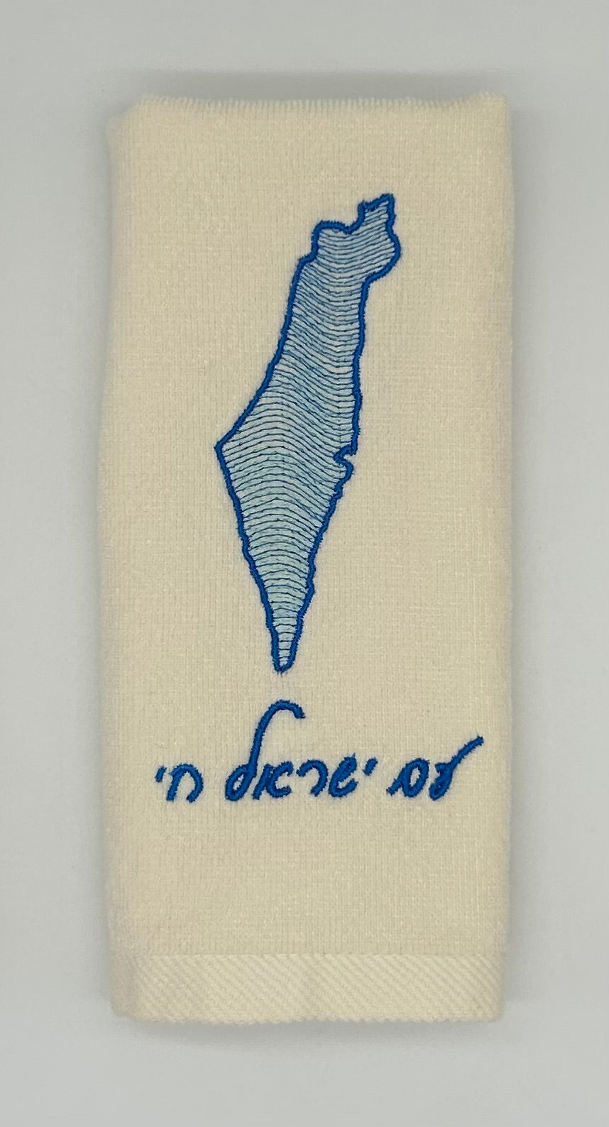 Hand Towels - Wave Filled Israeli Map