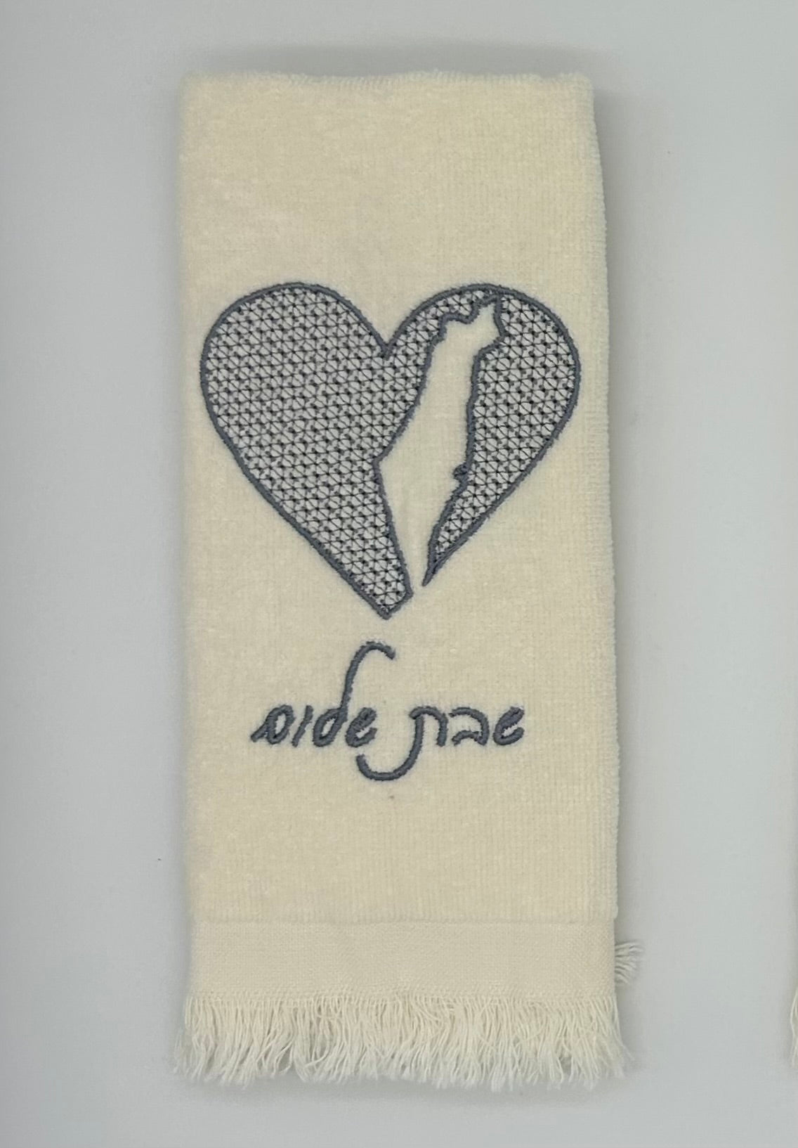 Hand Towels - Embossed Israeli Map