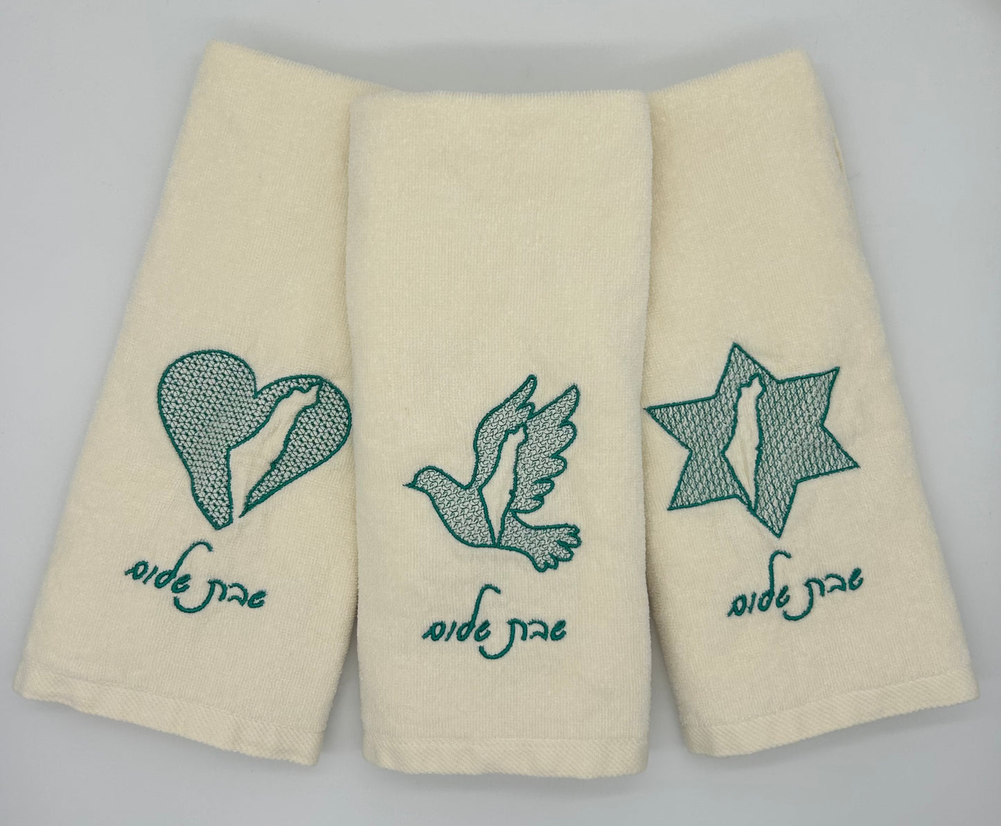 Hand Towels - Embossed Israeli Map