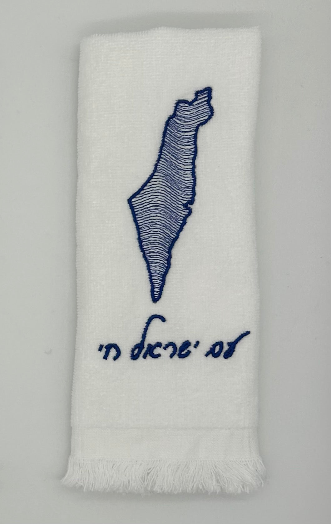 Hand Towels - Wave Filled Israeli Map