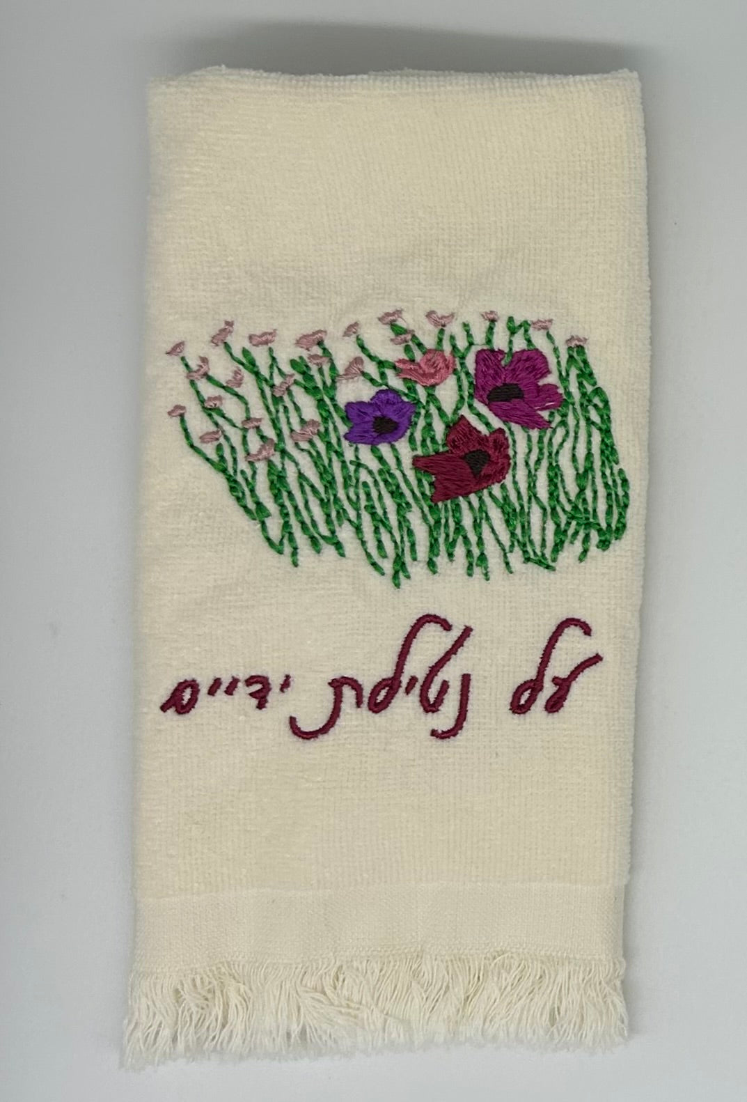 Hand Towels - Fuchsia Wildflowers