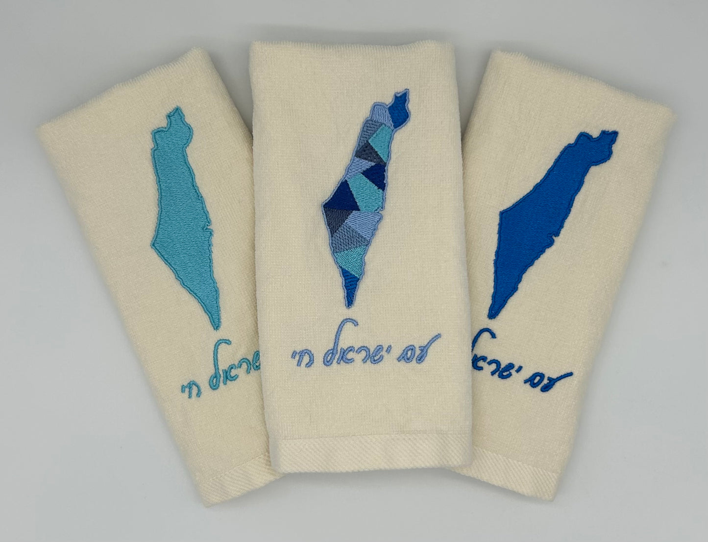 Hand Towels - Israeli Map, Sections and Solids