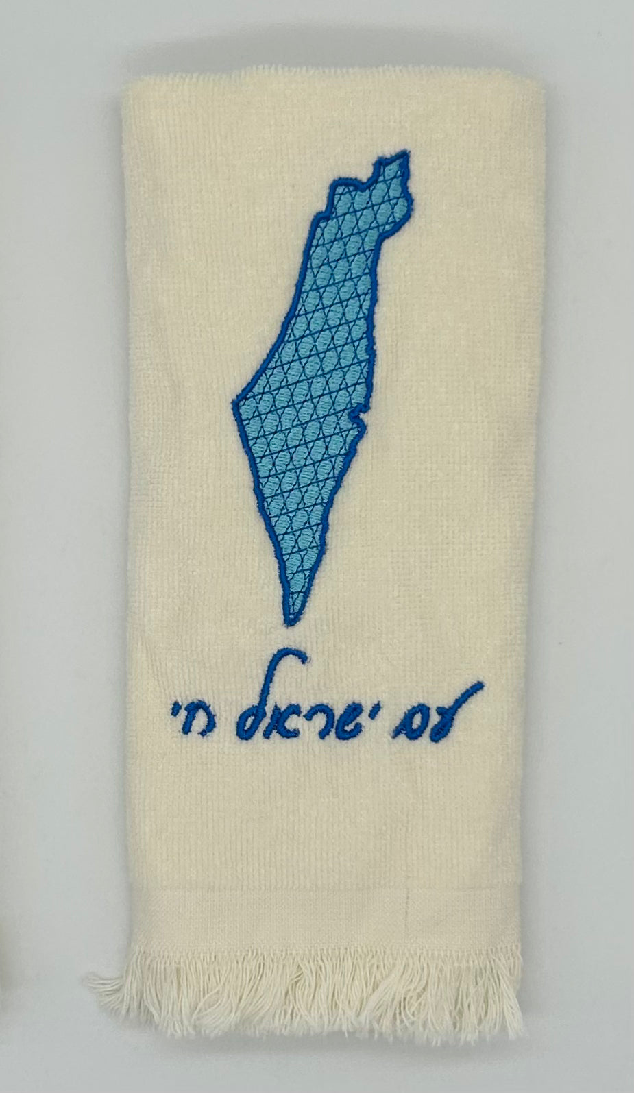 Hand Towels - Magen David Motif Filled Israeli Map