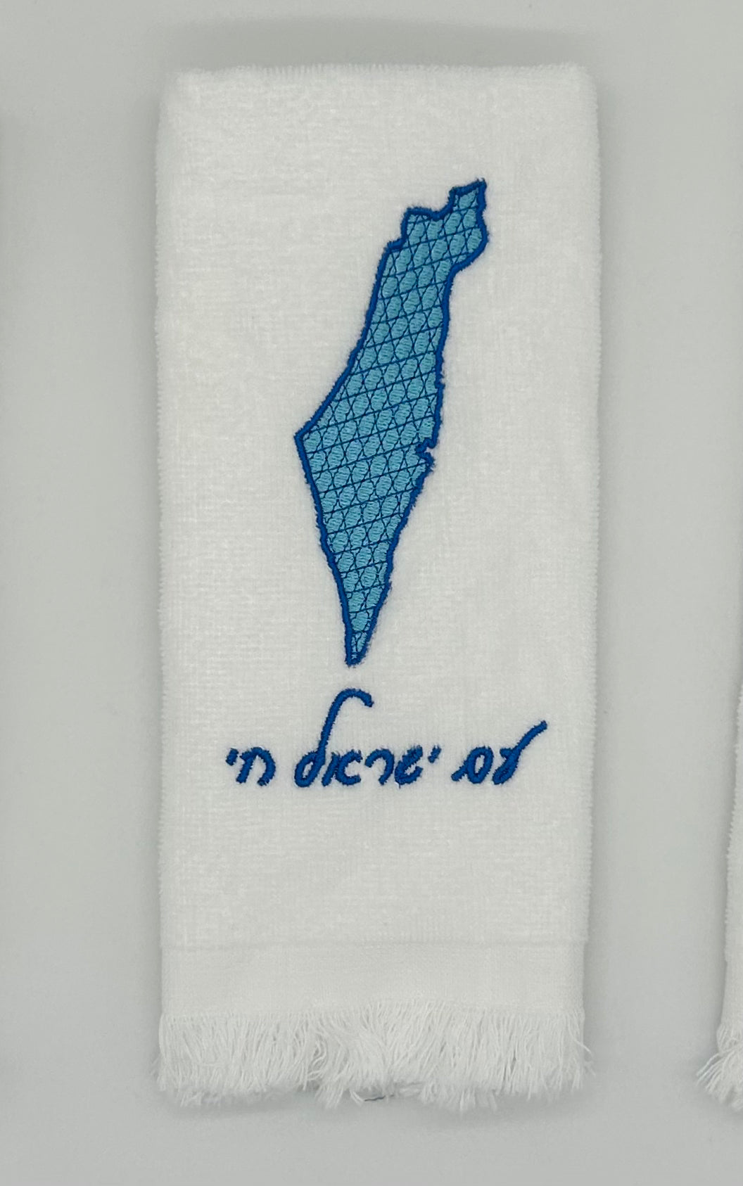 Hand Towels - Magen David Motif Filled Israeli Map