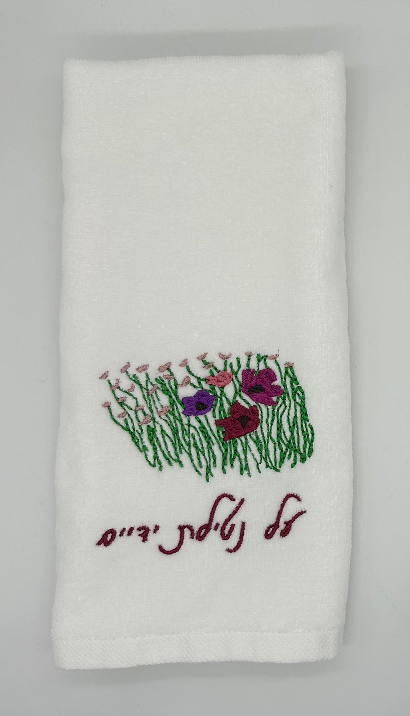 Hand Towels - Fuchsia Wildflowers