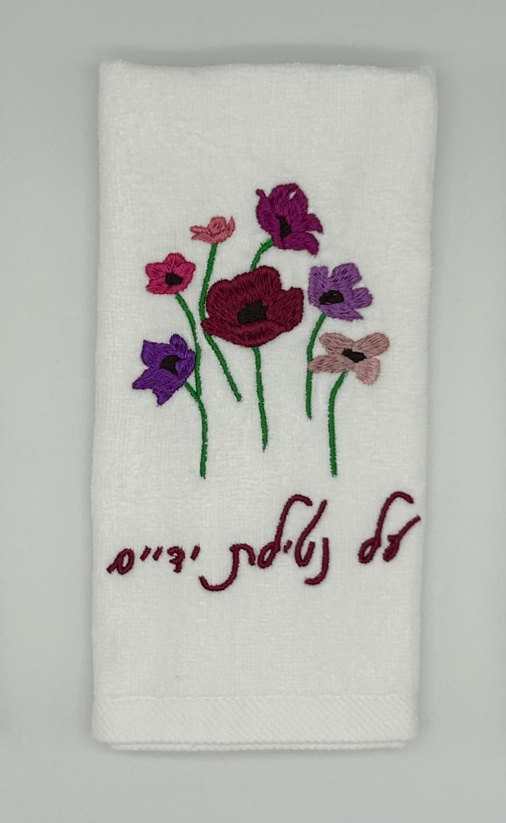 Hand Towels - Fuchsia Wildflowers