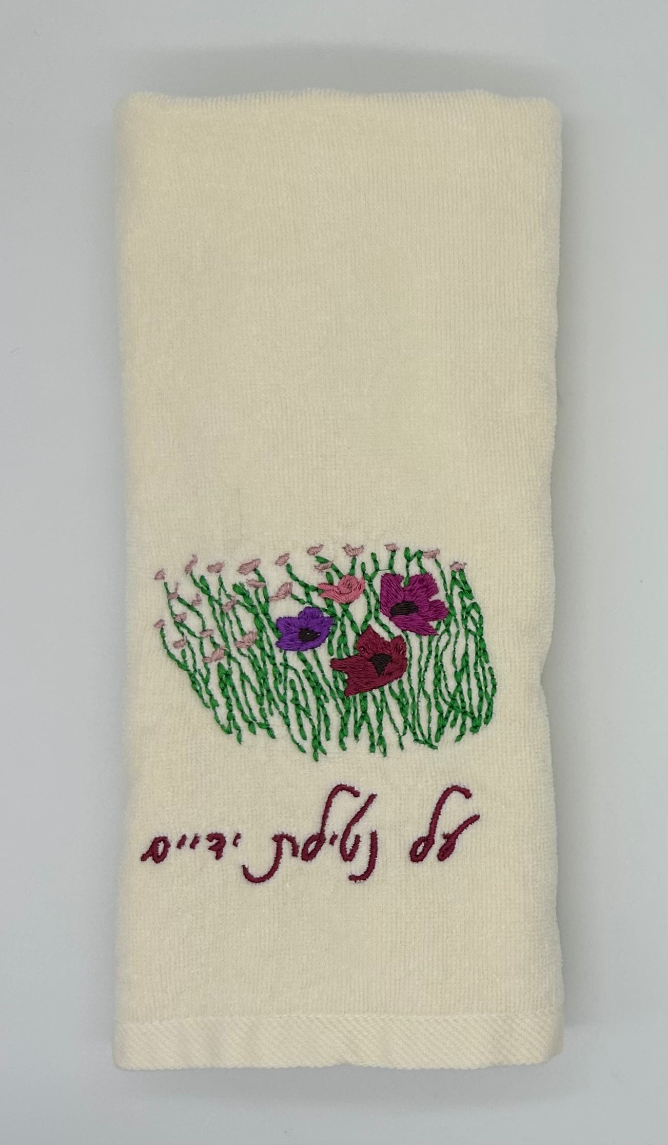 Hand Towels - Fuchsia Wildflowers