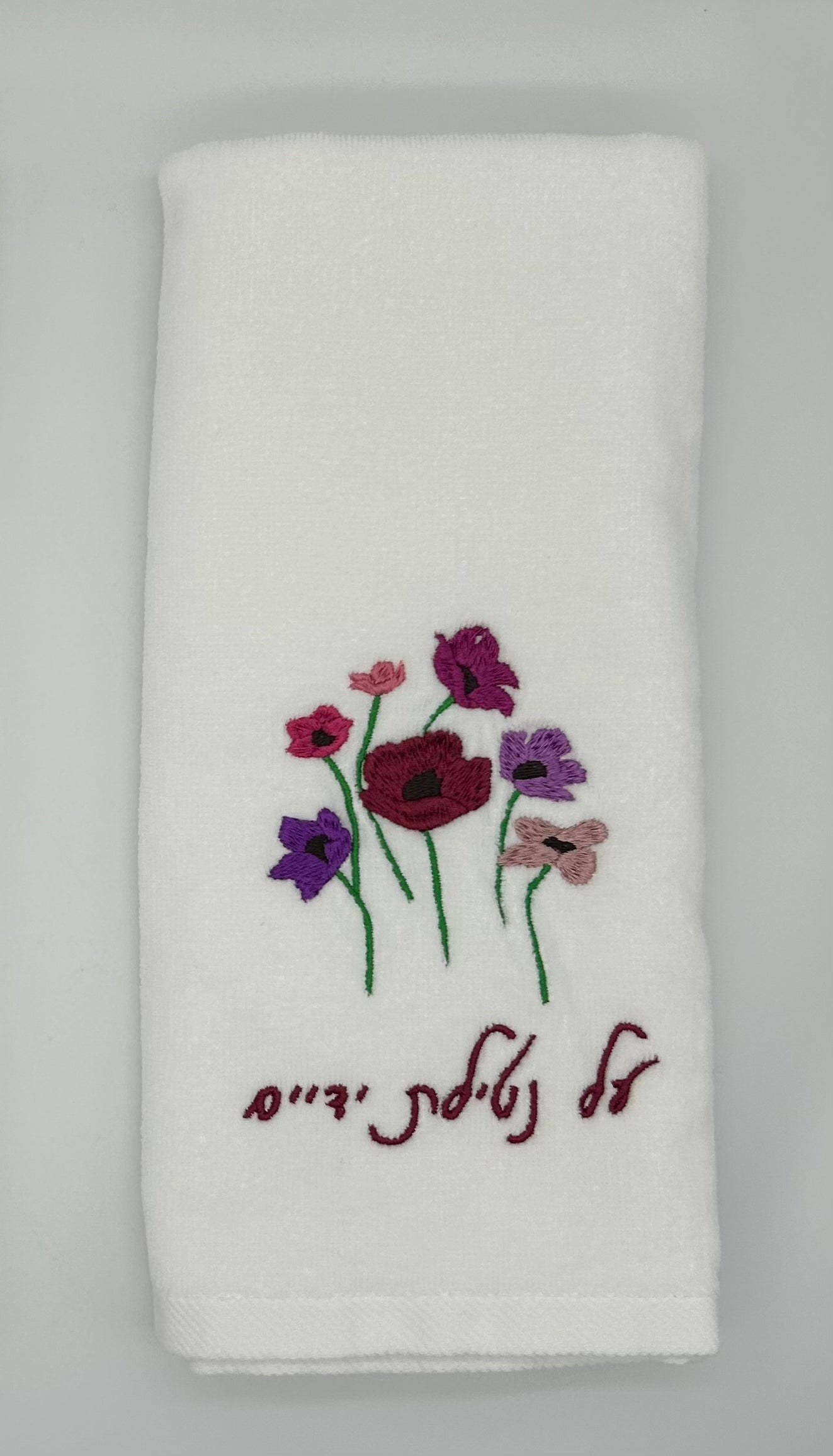 Hand Towels - Fuchsia Wildflowers