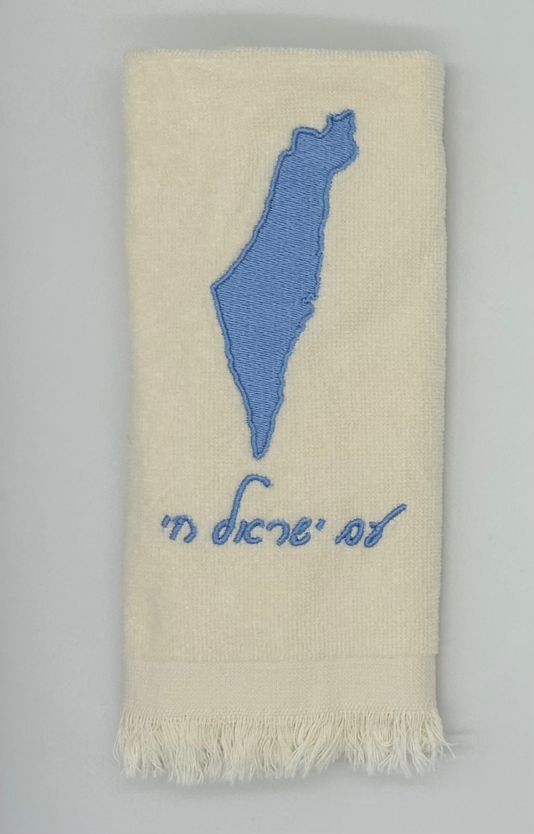 Hand Towels - Solid Colored Israeli Map