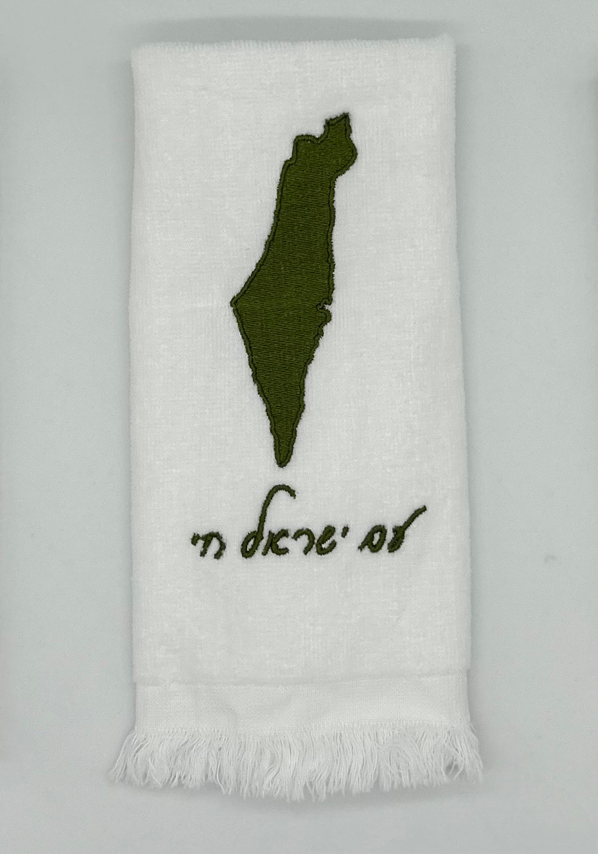 Hand Towels - Solid Colored Israeli Map