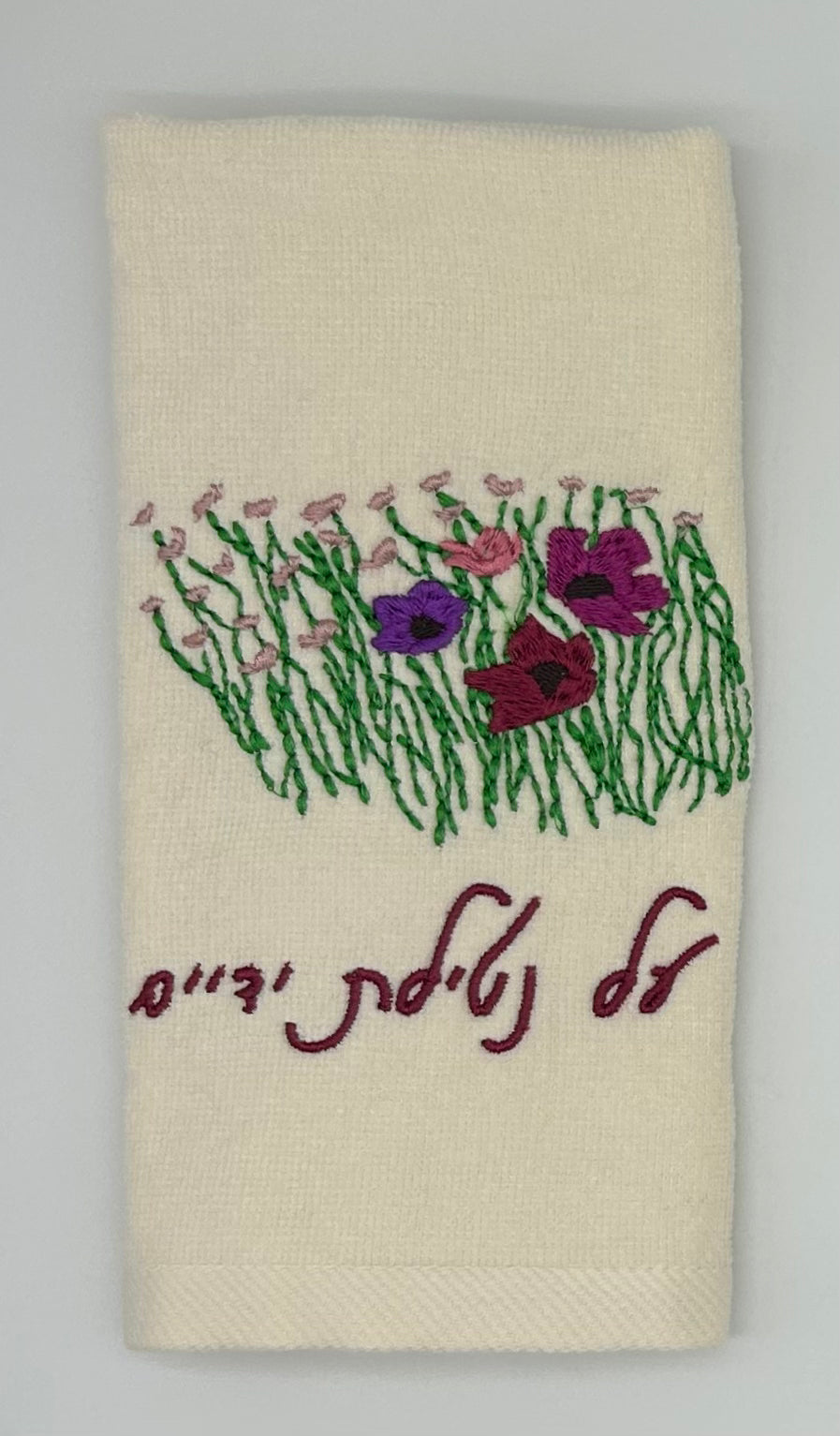 Hand Towels - Fuchsia Wildflowers