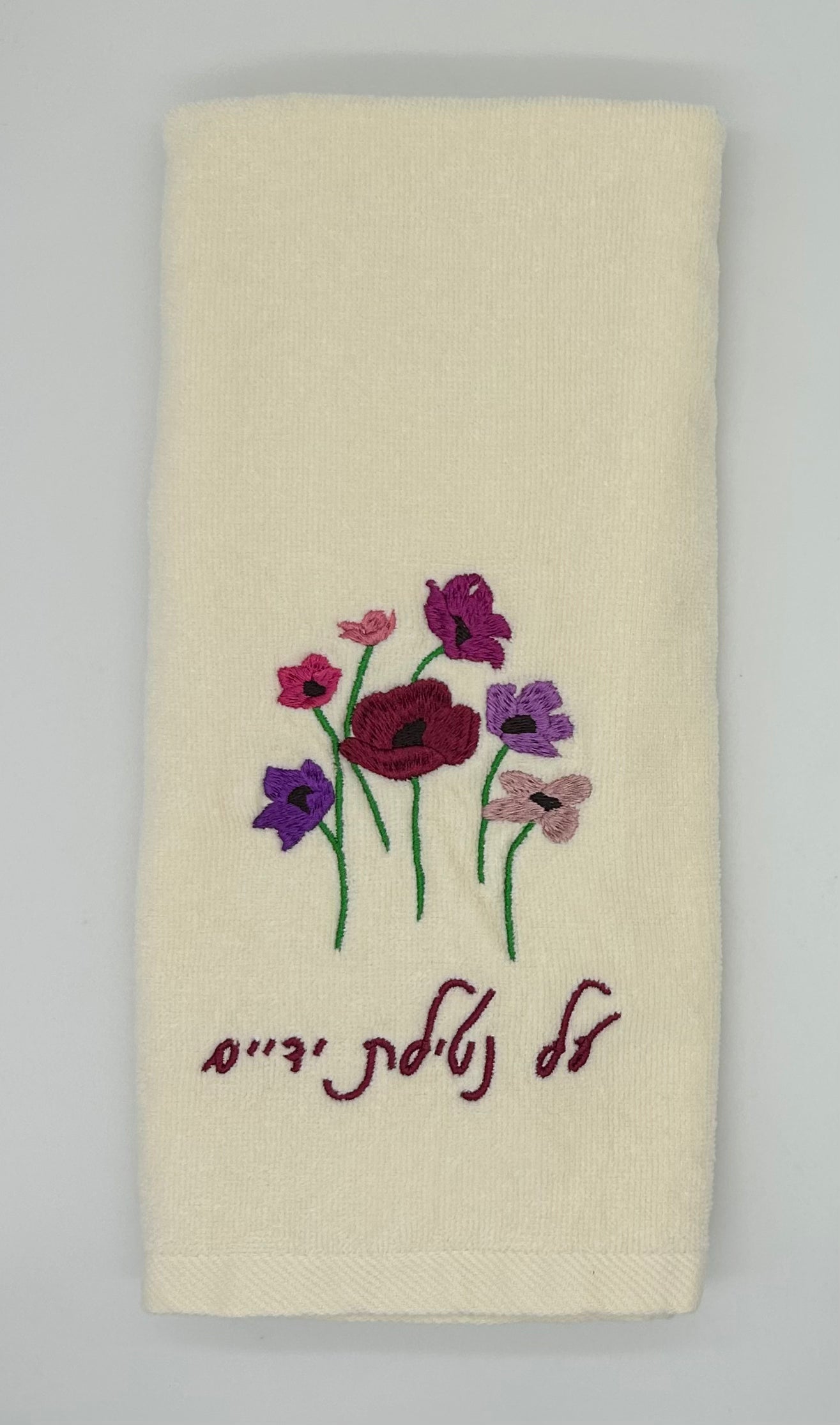 Hand Towels - Fuchsia Wildflowers