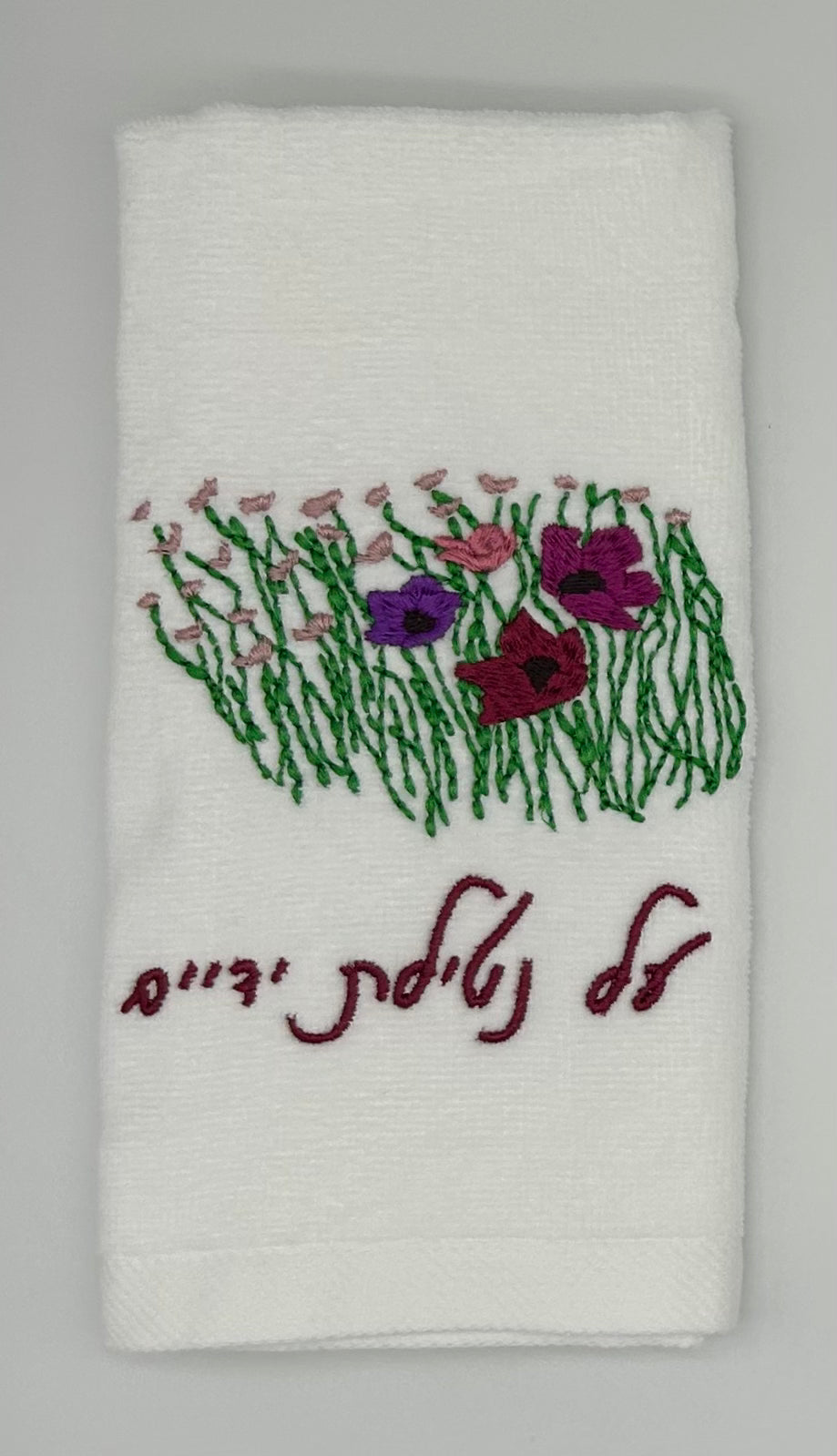 Hand Towels - Fuchsia Wildflowers