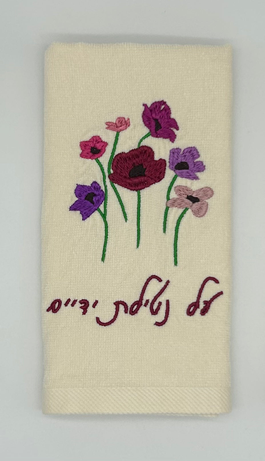 Hand Towels - Fuchsia Wildflowers